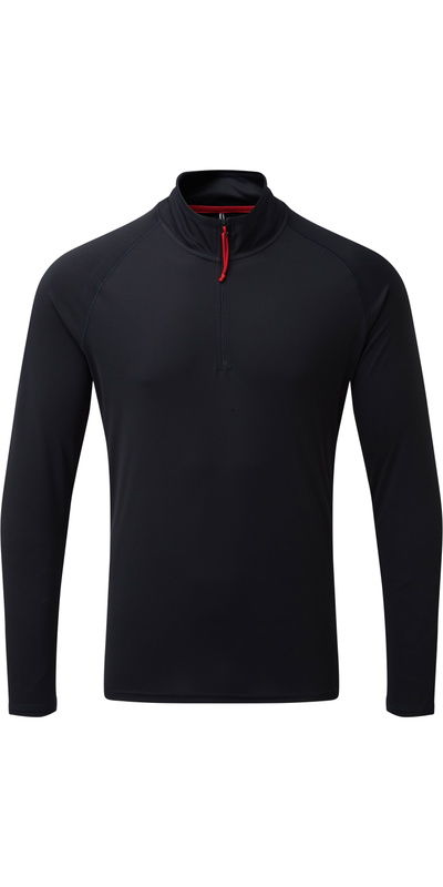 Gill Mens UV Tec Zip Neck Top Navy