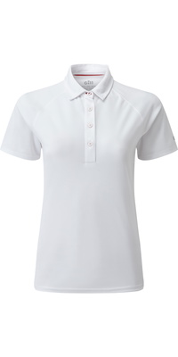 2026 Gill Womens UV Tec Polo Top White UV008W