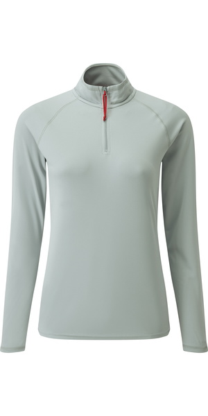 2026 Gill Womens UV Tec Zip Neck Top Grey UV009W