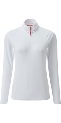 2026 Gill Womens UV Tec Zip Neck Top White UV009W