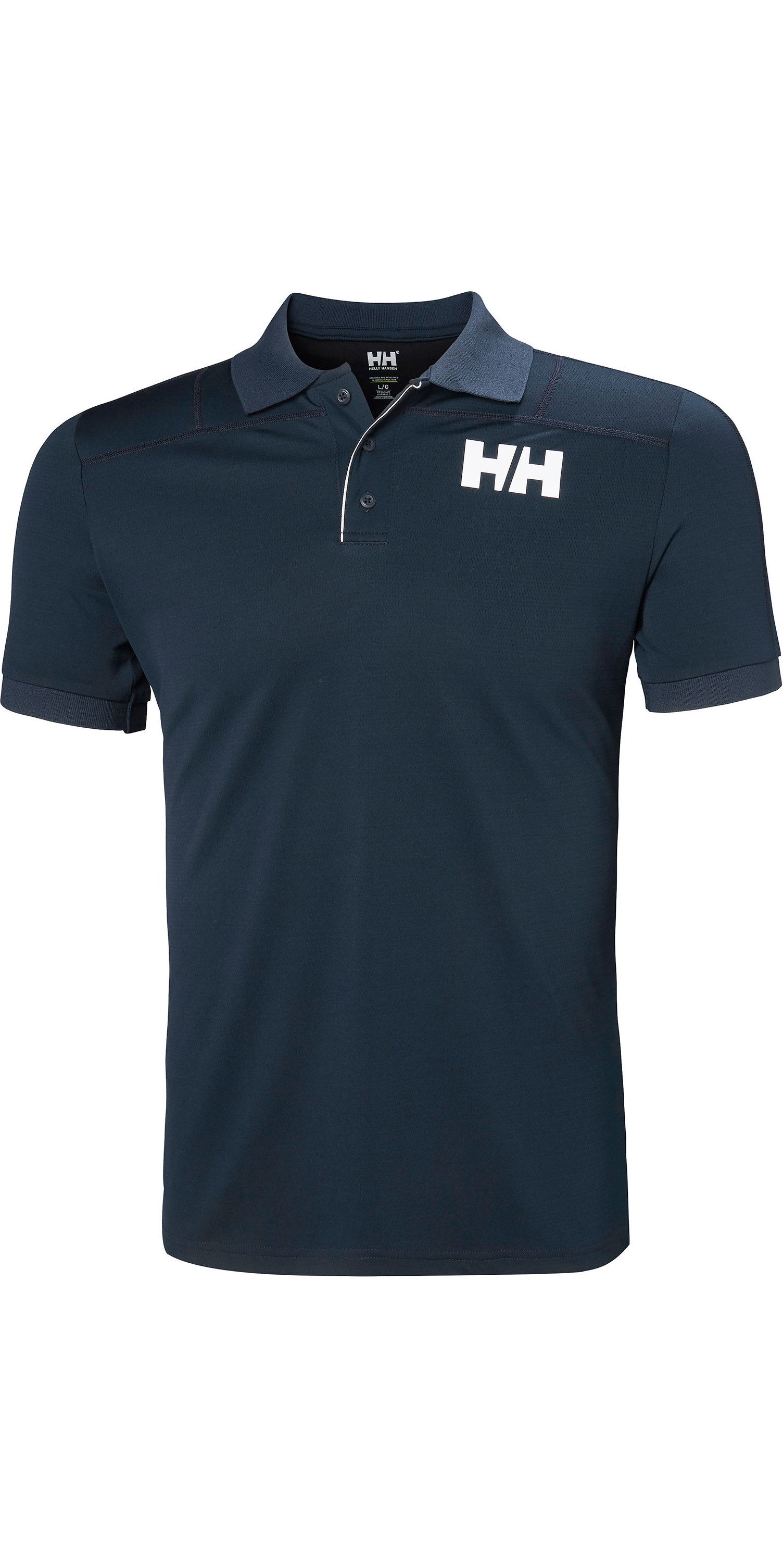 2019 Helly Hansen Mens Lifa Active Light Short Sleeve Polo Navy 49322 - Sailing | Wetsuit Outlet