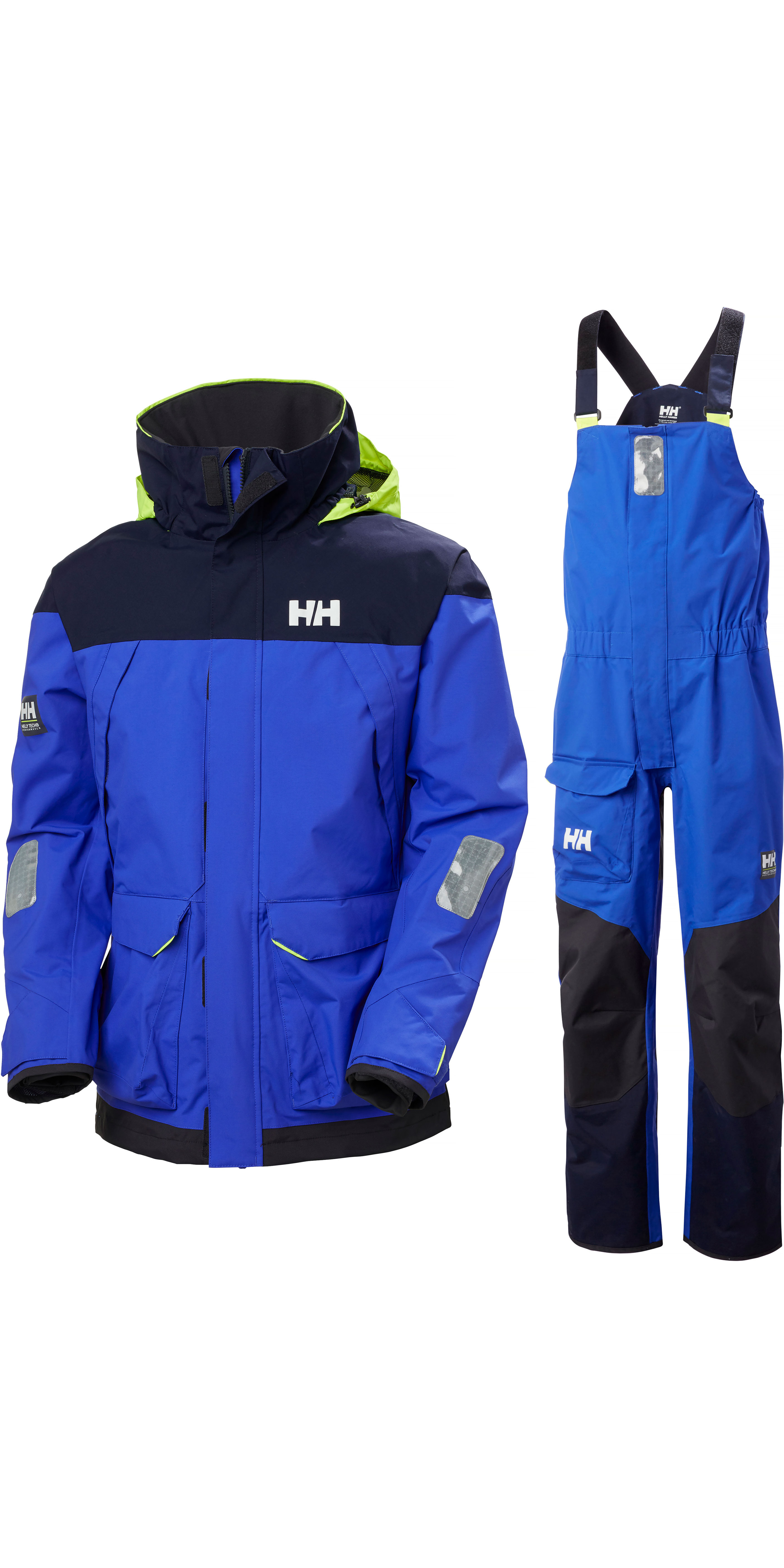 2020 Helly Hansen Mens Pier Sailing Jacket & Trouser Combi Set Royal Blue Wetsuit Outlet