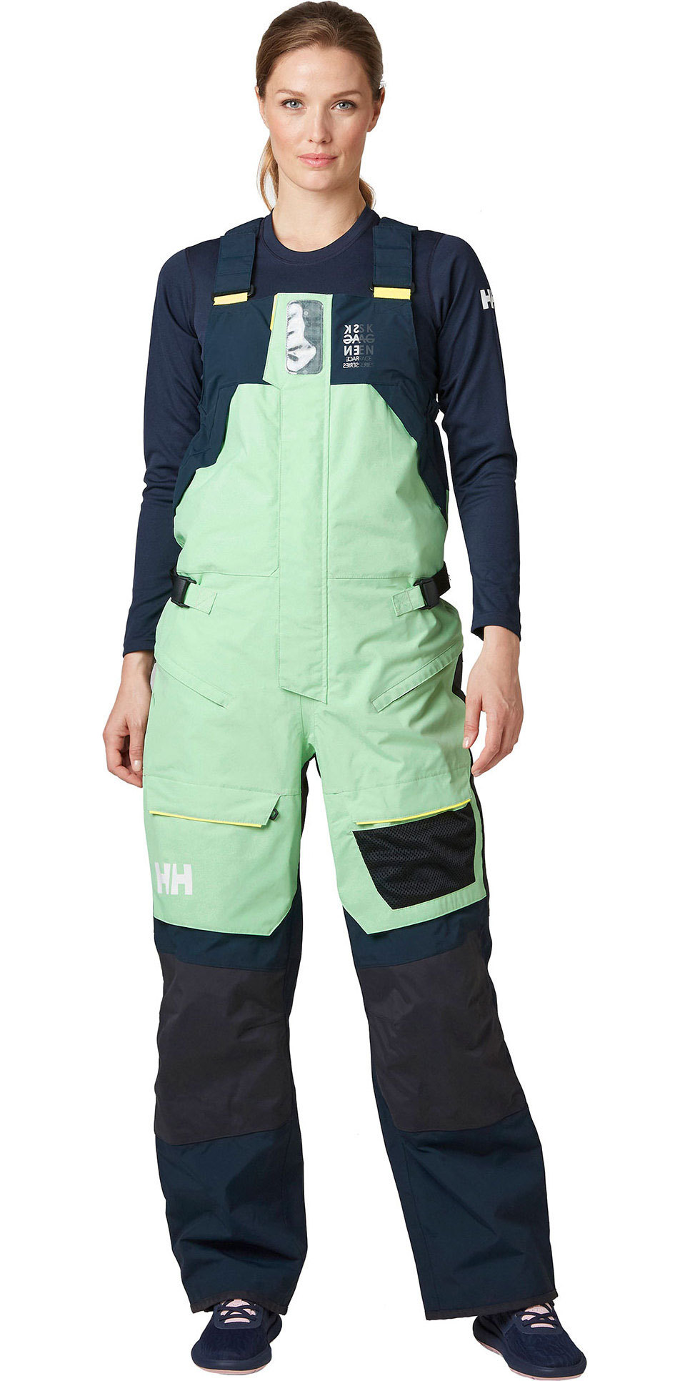 2020 Helly Hansen Womens Skagen Offshore Sailing Jacket & Trouser Combi Set - Reef Green