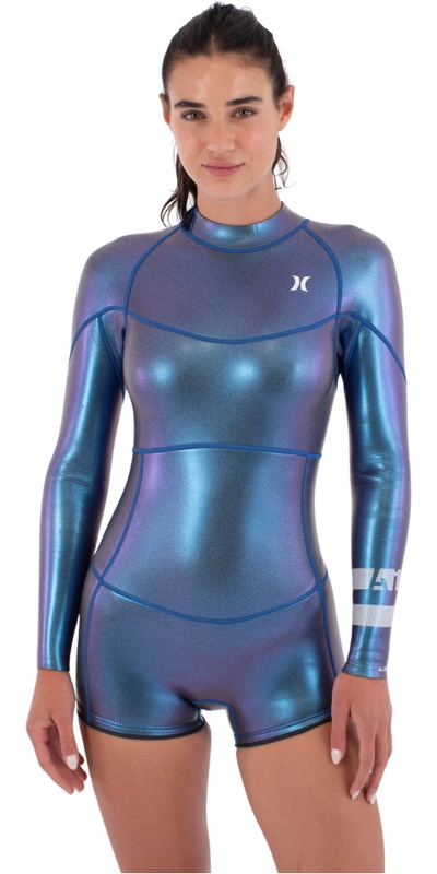 Hurley Womens Air 2mm Skin Mid Back Zip Shorty Springsuit