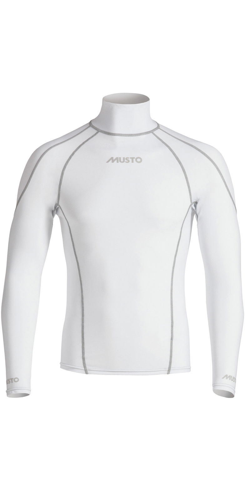 Musto Mens Long Sleeve Rash Vest in White / Silver SO1060 - Wetsuits ...