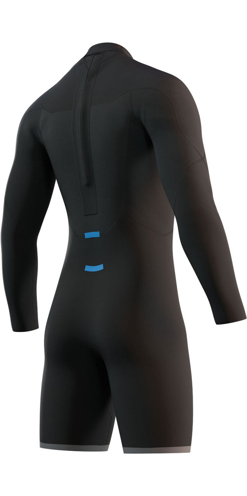 Mystic Mens Brand 3/2mm Long Sleeve Back Zip Shorty Wetsuit - Black - Picture 8 of 8