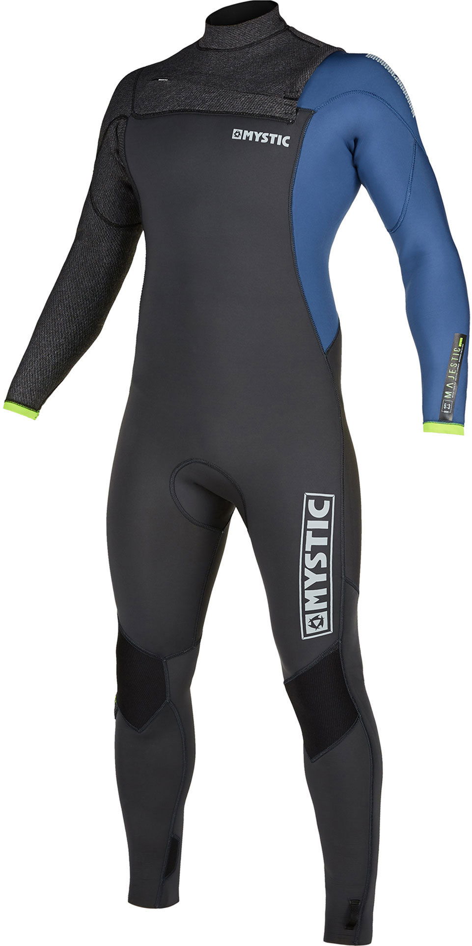 2019 Mystic Mens Majestic 5/4/3mm Chest Zip Wetsuit 20002 Grey Blue Wetsuits Wetsuit Outlet