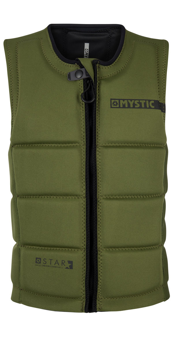 Mystic 2018 Star Front Zip Wake Impact Vest Army 180152 