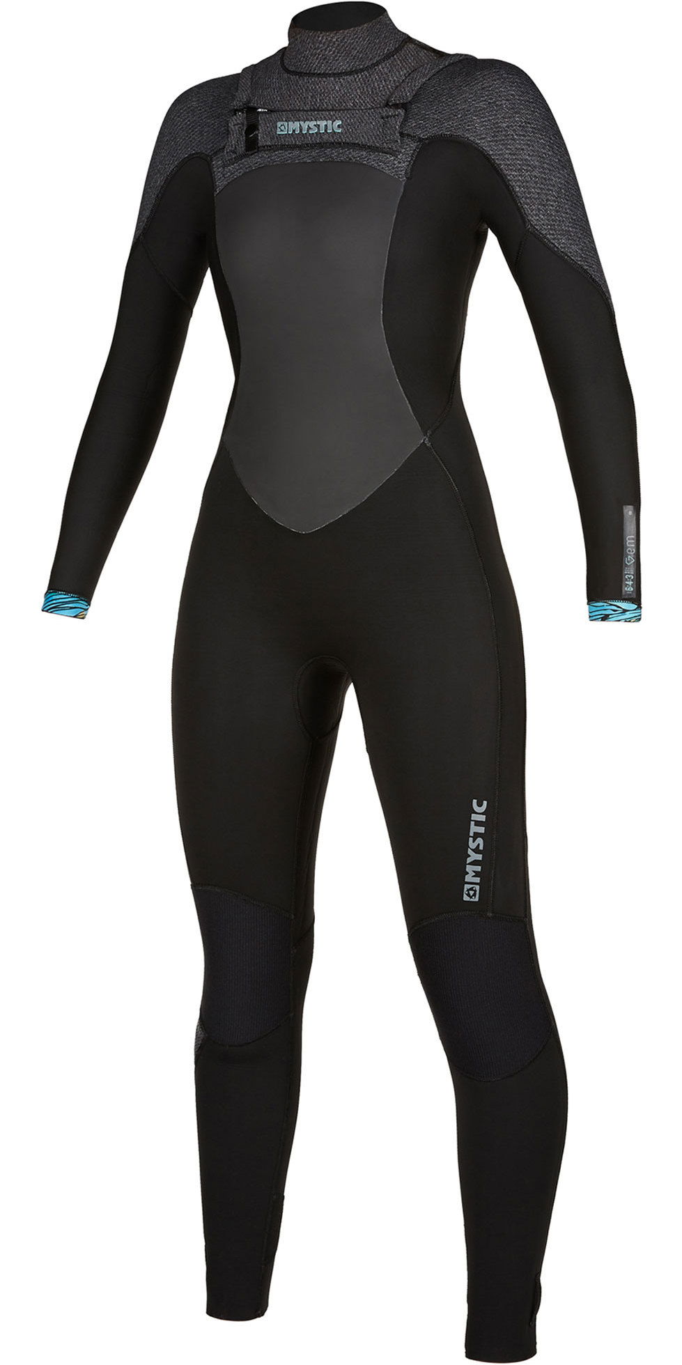 2019 Mystic Womens Gem 6/4/3 Double Chest Zip Wetsuit 200018 Black