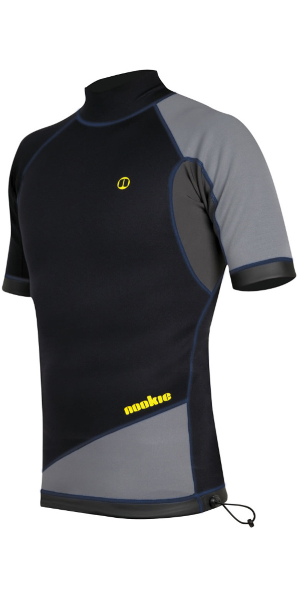 2019 Nookie Ti 1mm Neoprene Short Sleeve Vest Top Black / Grey / Yellow