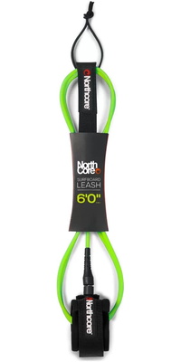 2026 Northcore 6FT Surfboard Leash NOCO54G - Green
