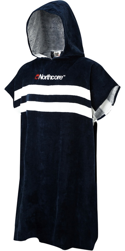 Northcore Beach Basha Stripe Hooded Towel Changing Robe / Poncho NOCO241