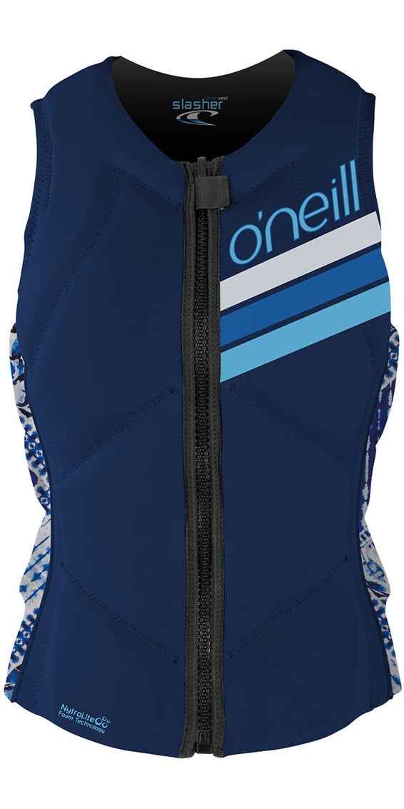 2018 Oneill Womens Slasher Comp Impact Vest Navy Indigo