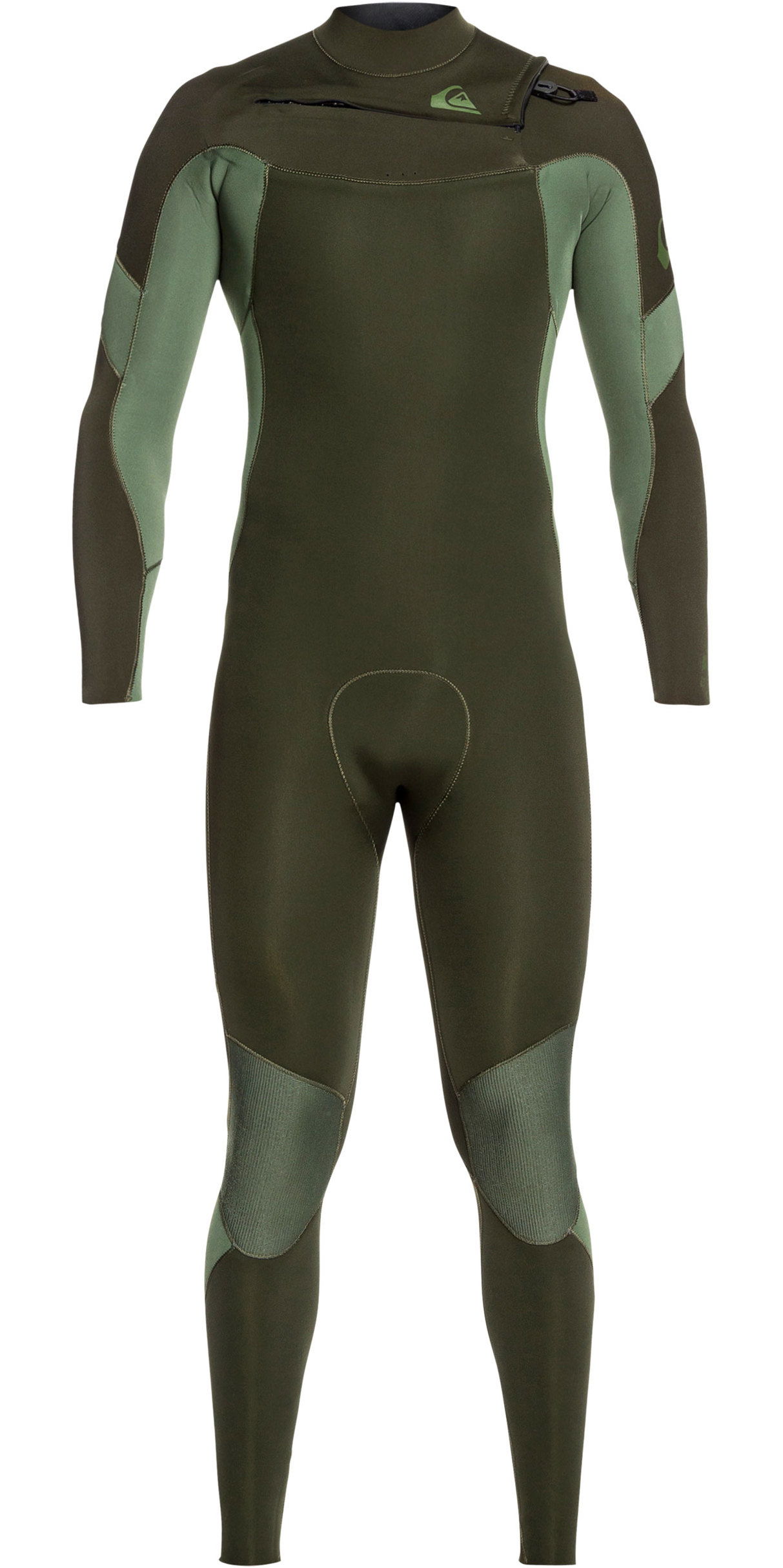 2021 Quiksilver Mens Syncro 3/2mm Chest Zip Wetsuit Dark Ivy