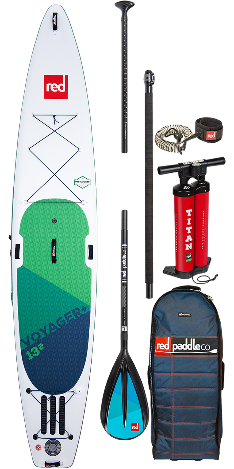 Red Paddle Co Voyager Plus 13'2 Inflatable Stand Up Paddle Board