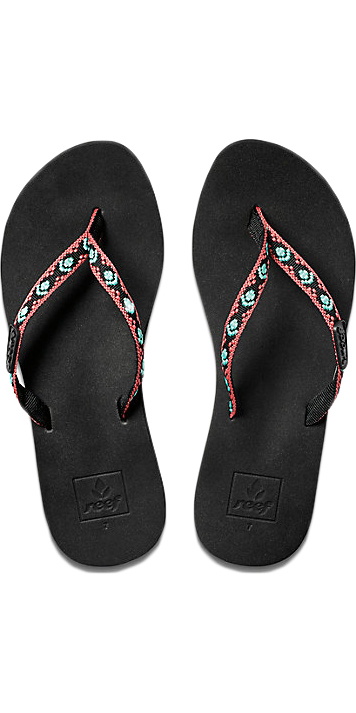 Reef Womens Ginger Flip Flops BLACK / AQUA R01660 - Accessories - Footwear  - Flip | Wetsuit Outlet