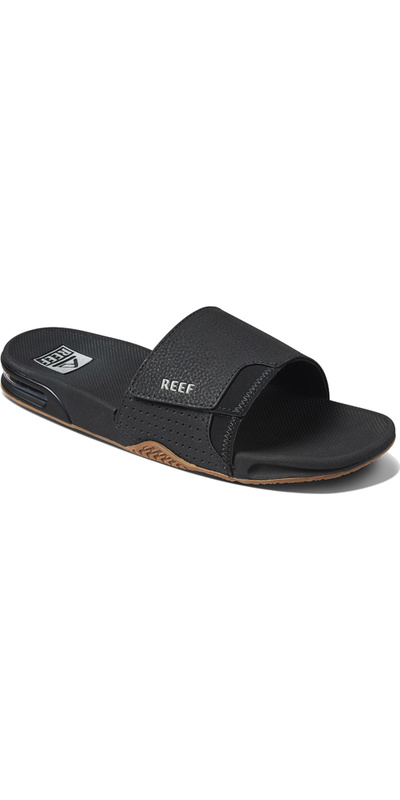 Reef Fanning Sliders Black / Silber