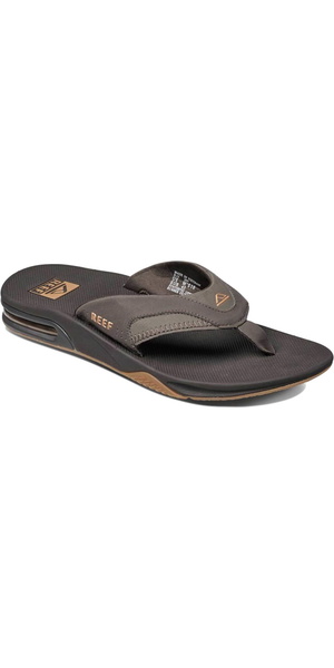 2026 Reef Hombres Chanclas Fanning - Brown / Goma
