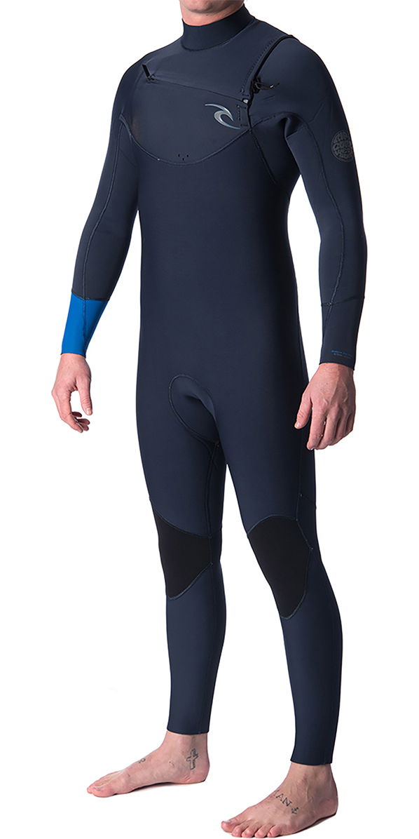 2019 Rip Curl Dawn Patrol 3/2mm Chest Zip Wetsuit BLUE WSM7AM