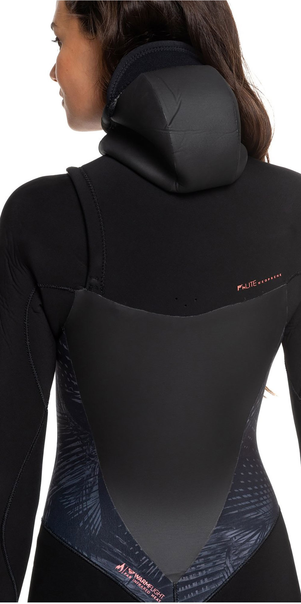 2019 Roxy Womens Syncro 5/4/3mm Hooded Chest Zip Wetsuit Black