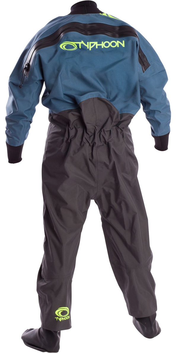 2018 Typhoon Junior Rookie Drysuit Neoprene Seals Grey Teal 110172