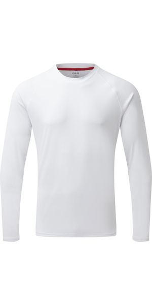 2026 Gill Mens Long Sleeve UV Tec Tee White UV011