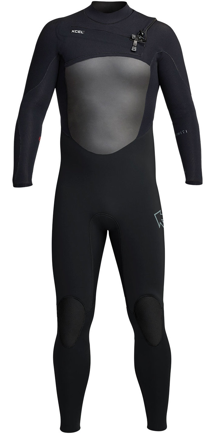 Xcel Mens Infiniti X2 4/3mm Chest Zip Wetsuit - Black - Picture 9 of 16