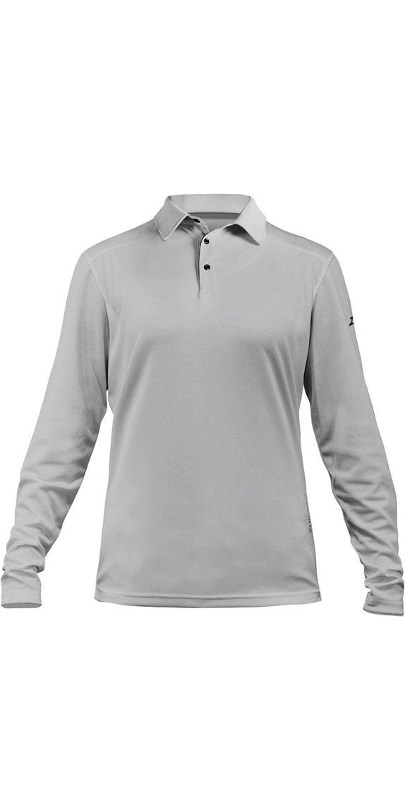 long sleeve polo white womens