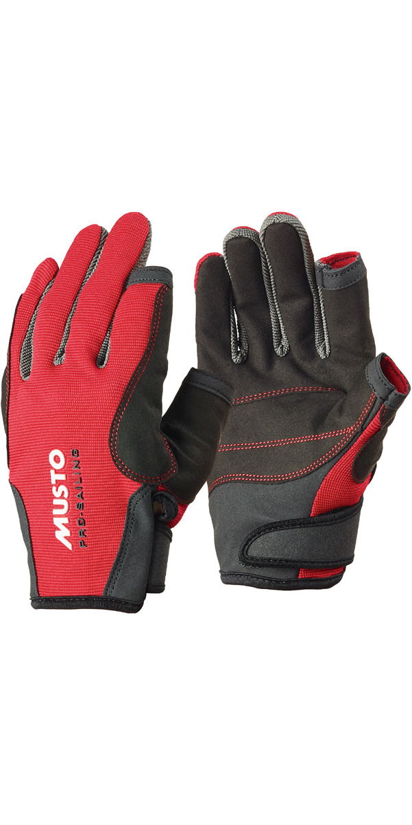Musto Essential Sailing Long Finger Gloves Red As0803 As0803 Long