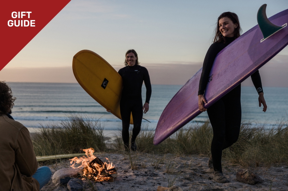 Nyord Christmas gift guide featuring wetsuits, change robes and cold-water accessories