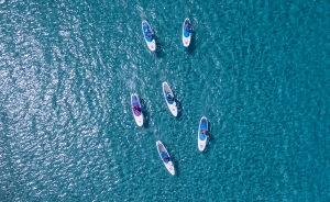 Group paddle boarding