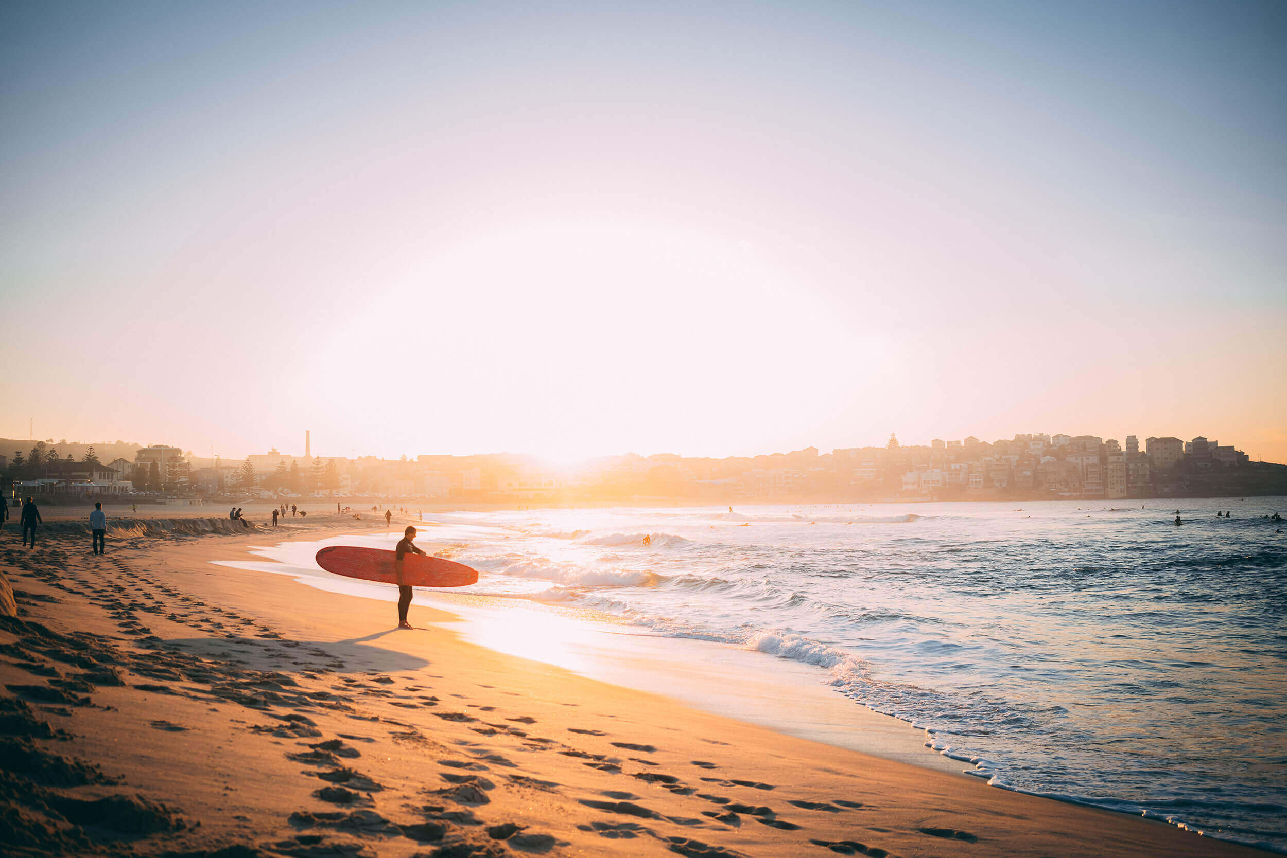 Surfer on the beach