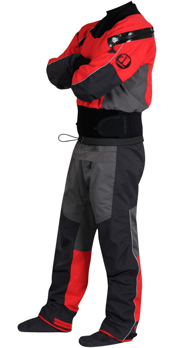 2019 Nookie Charger Canoe / Kayak Drysuit Charcoal Grey / Red DR10