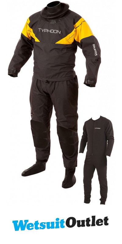 Typhoon Equator Hinge Drysuit Grey / Yellow Including Underfleece ...