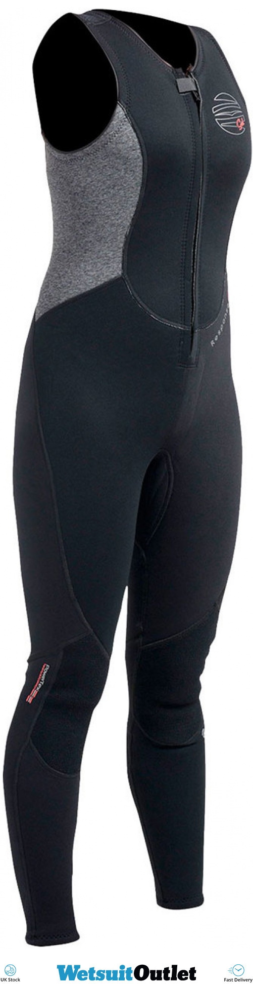 Gul Response Ladies 3mm Flatlock Long John Wetsuit BLACK RE4314A9 EX