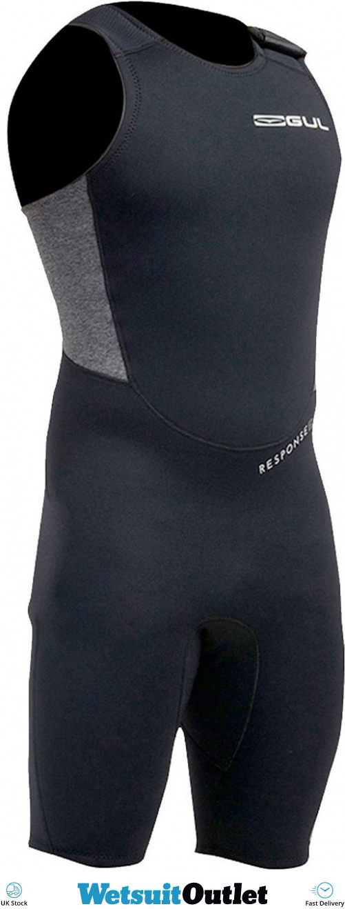 Gul Response Mens 3/2mm Short John in Black RE5304A9 Wetsuits