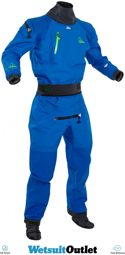 Palm Atom Back Zip Whitewater Kayak Drysuit Blue 11735 Drysuits All