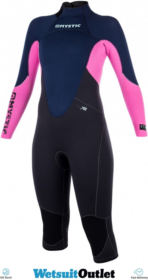 Mystic Star Womens 4/3mm Short Leg Steamer Wetsuit Navy 170272