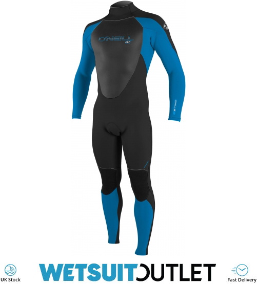 O'Neill Epic 3/2mm Back Zip GBS Wetsuit BLACK / BRITE BLUE 4211