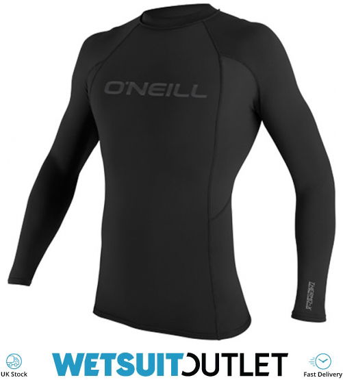 Quick Dry ONeill Youth Kids Junior Premium Skins Long Sleeve Rash Vest Top Teal Black Unisex