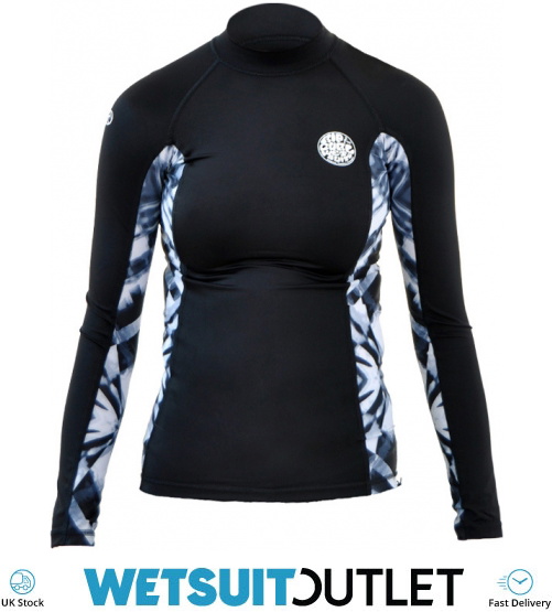 Rip Curl Womens All Over Long Sleeve Rash Vest TITANIUM WLE8KW