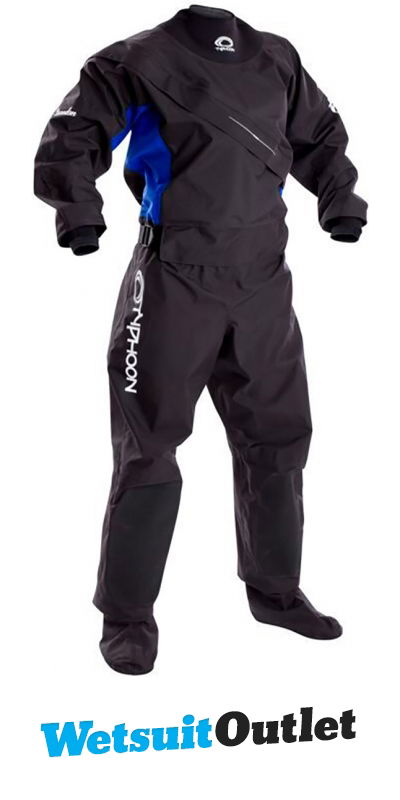 Typhoon LADIES Ezeedon 3 Front Zip Drysuit BLACK / Blue 100159 - Inc ...