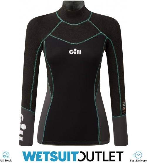 2024 Gill Womens Zentherm 2 5mm GBS Neoprene Top 5001W - Black ...