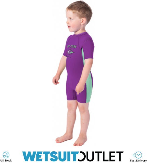 2020 Rip Curl Toddler Boys Omega 1 5mm Back Zip Shorty Wetsuit WSP8BK
