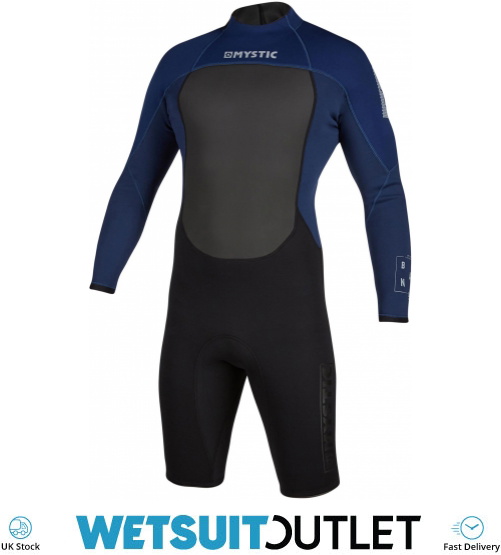 2021 Mystic Mens Brand 3/2mm Long Sleeve Back Zip Shorty Wetsuit 200069