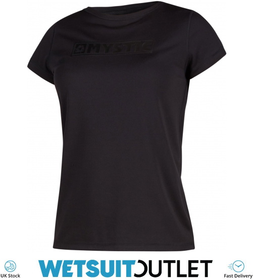 2021 Mystic Womens Star Short Sleeve Rash Vest 200151 Black