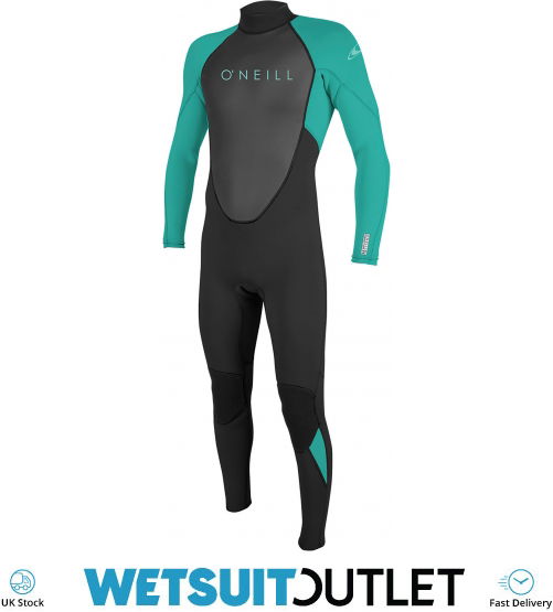 2024 O'Neill Youth Reactor II 3/2mm Back Zip Wetsuit 5044 Black