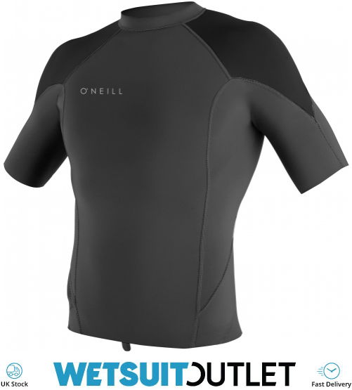 2021 O'Neill Mens Reactor II 1mm Short Sleeve Wetsuit Top 5081