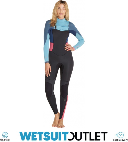 Billabong Ladies 5/4mm Synergy Chest Zip Wetsuit AGAVE F45G11