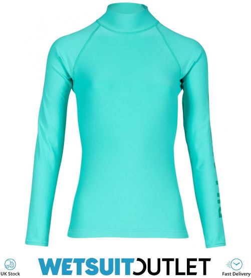 Billabong Womens Logo Long Sleeve Rash Vest POOL BLUE H4GY02 Wetsuits